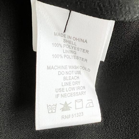 1. State Plus Size Dress 2X Womens Little Black Dressy Flutter Mini Chiffon Boho - Picture 5 of 5